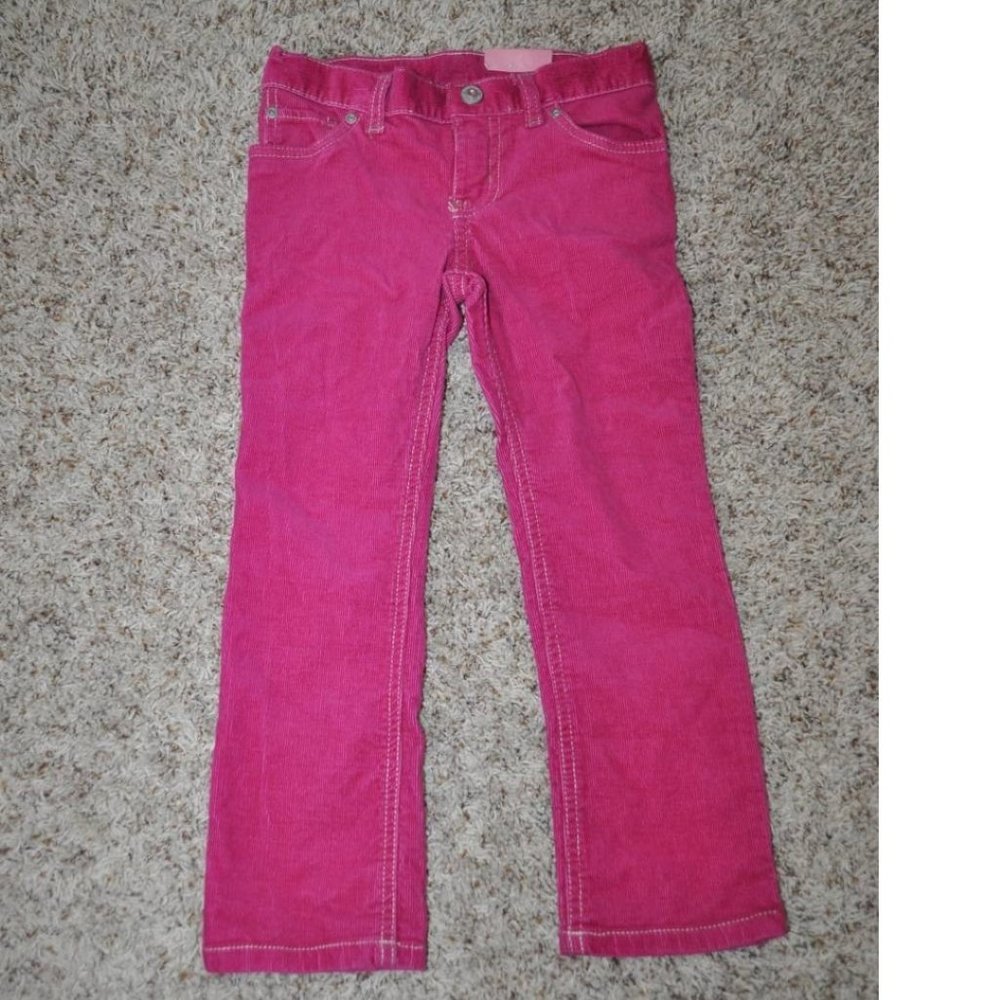 Sonoma Corduroys Pants 5 Girls Adjustable Waist Pink Sequin Stretch 5 Pocket